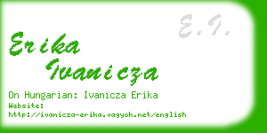 erika ivanicza business card